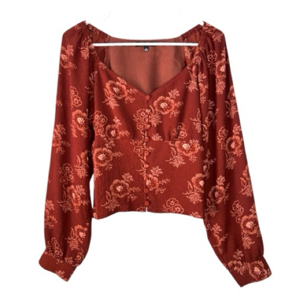 Madewell Preston Puff Sleeve Top in Letterpress Floral Size M - Picture 4 of 8